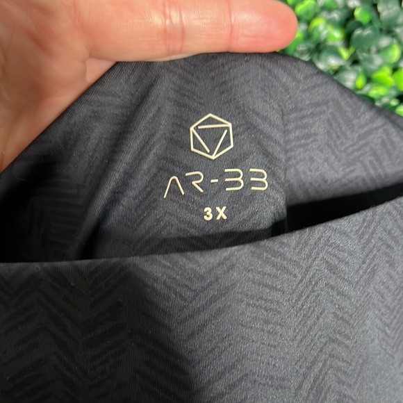 AR-33 alpha high waisted grey and purple ombré legging Sz 3X - Picture 7 of 8